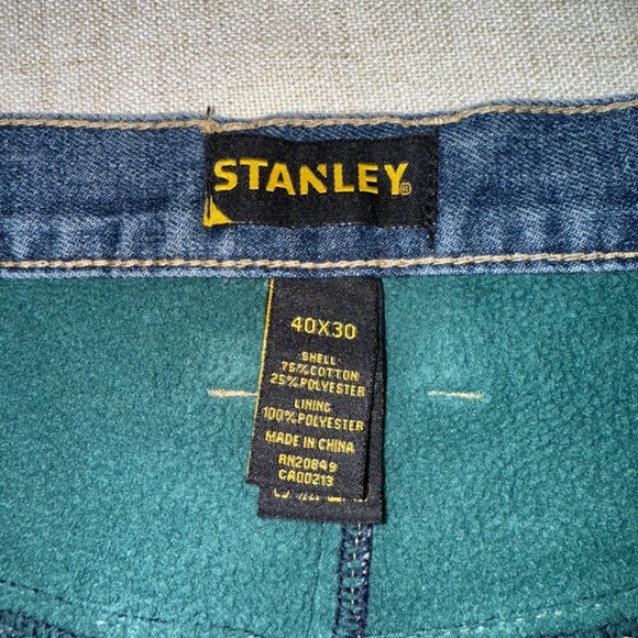 Stanley | NWT Men's Lined Denim Jeans | Size 40 X 30 - Picture 4 of 7